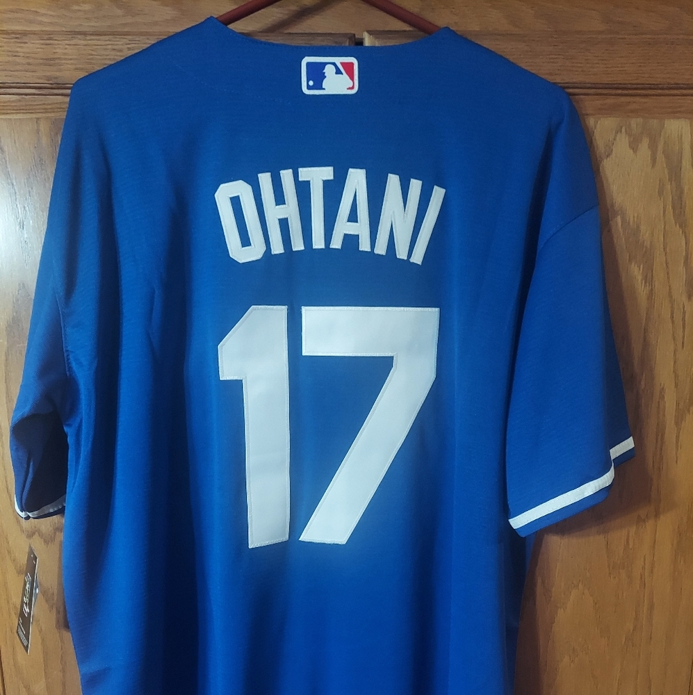 Shohei Ohtani LA Dodgers Blue Stitched Jersey. Ships Same Day